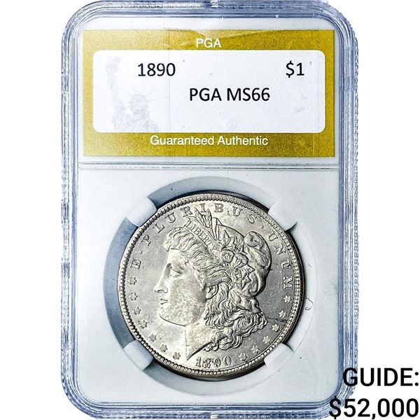 1890 Morgan Silver Dollar PGA MS66