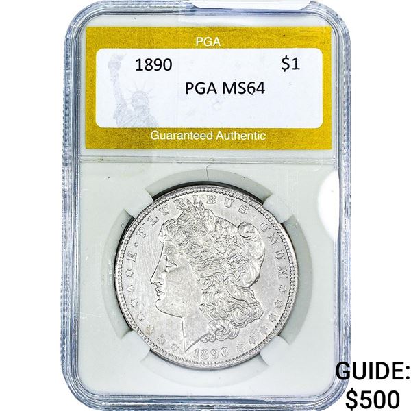 1890 Morgan Silver Dollar PGA MS64