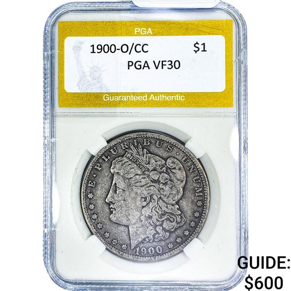 1900-O/CC Morgan Silver Dollar PGA VF30