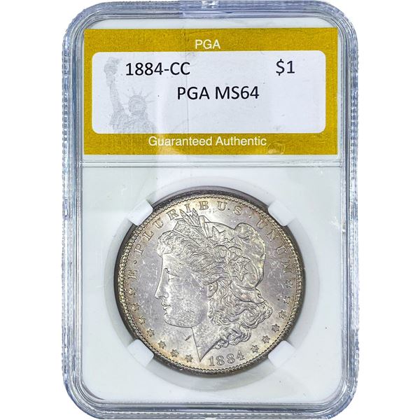 1884-CC Morgan Silver Dollar PGA MS64