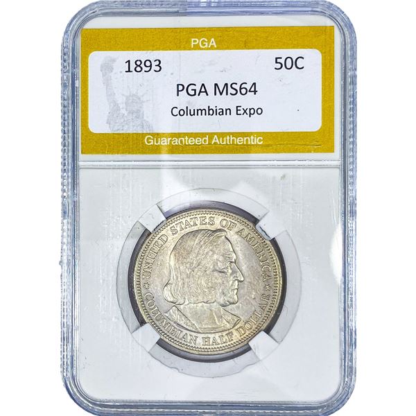 1893 Columbian Expo Half Dollar PGA MS64