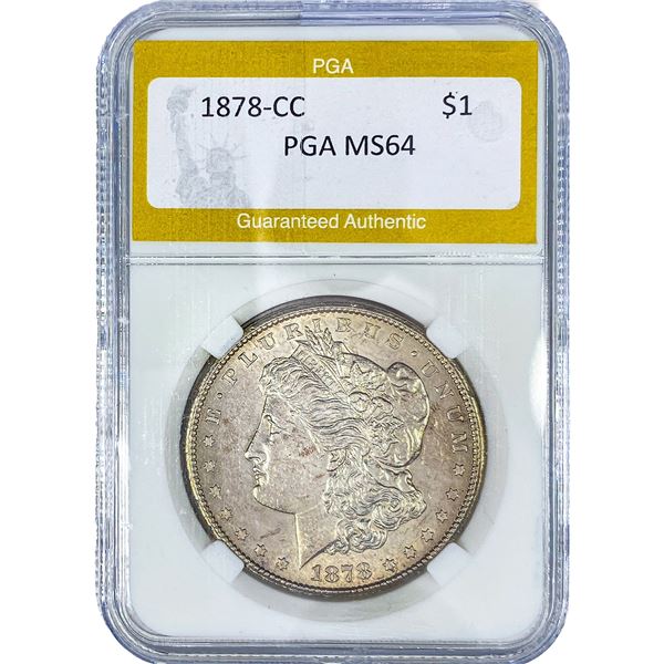 1878-CC Morgan Silver Dollar PGA MS64