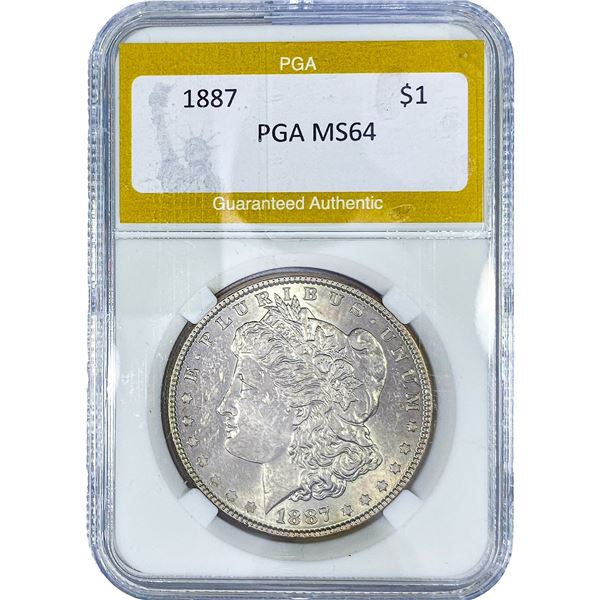 1887 Morgan Silver Dollar PGA MS64