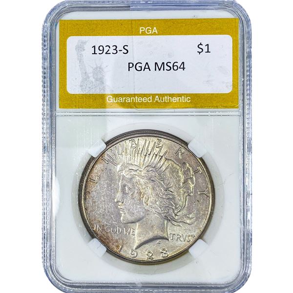1923-S Silver Peace Dollar PGA MS64