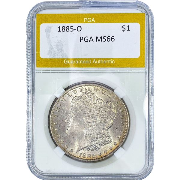 1885-O Morgan Silver Dollar PGA MS66