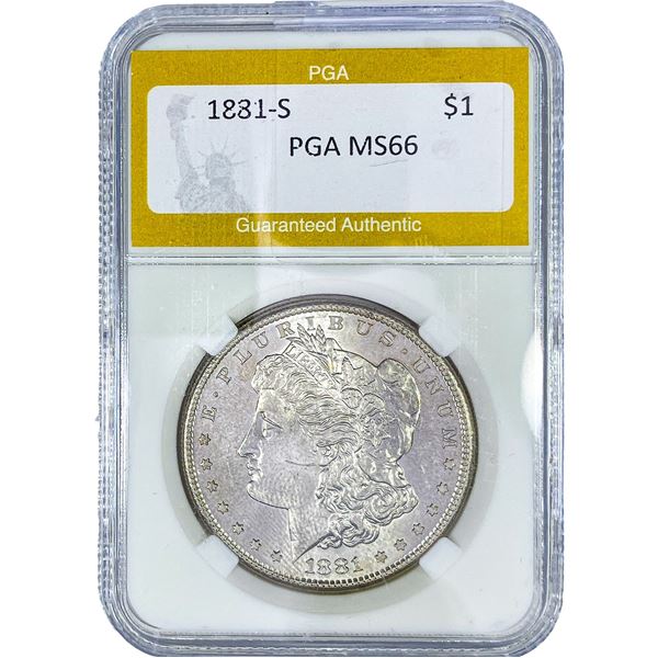 1881-S Morgan Silver Dollar PGA MS66