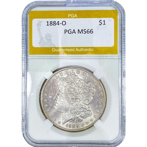1884-O Morgan Silver Dollar PGA MS66