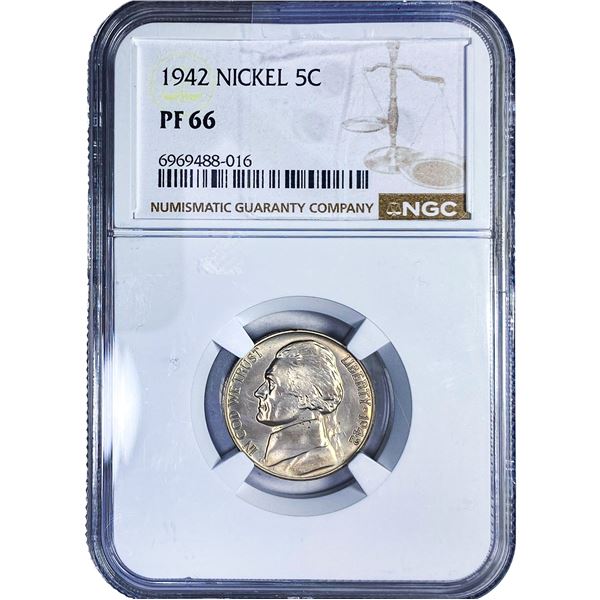1942 Jefferson Nickel NGC PF66