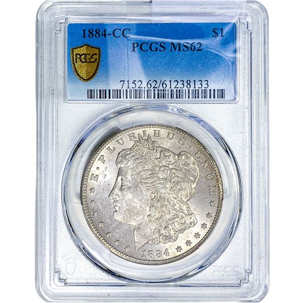 1884-CC Morgan Silver Dollar PCGS MS62