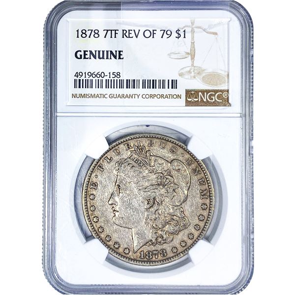 1878 7TF Morgan Silver Dollar NGC G Rev of 79