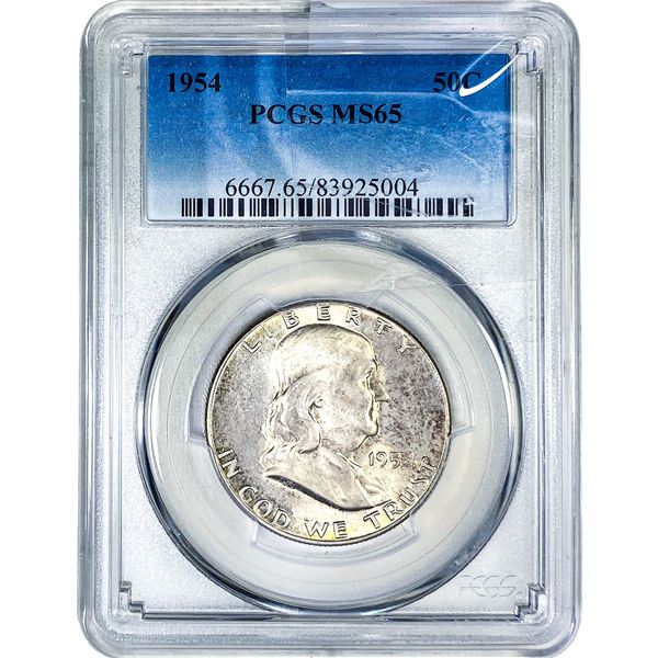 1954 Franklin Half Dollar PCGS MS65