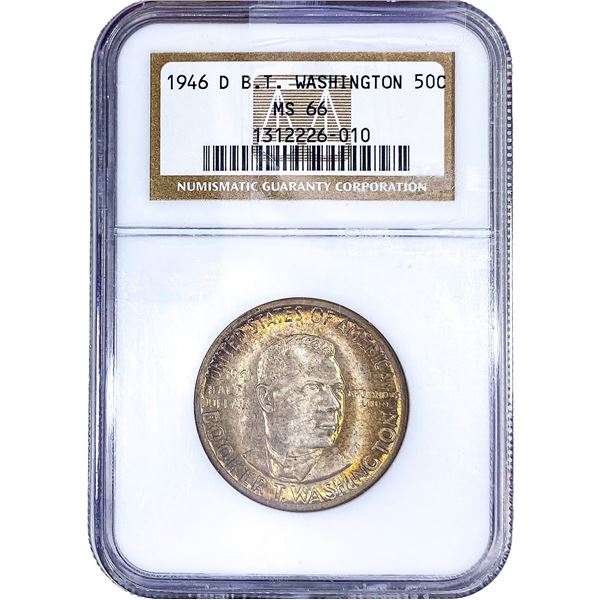 1946-D Booker T Half Dollar NGC MS66