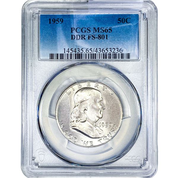 1959 Franklin Half Dollar PCGS MS65