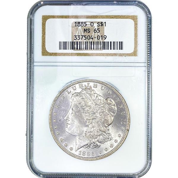 1885-O Morgan Silver Dollar NGC MS65