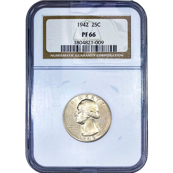 1942 Washington Silver Quarter NGC PF66