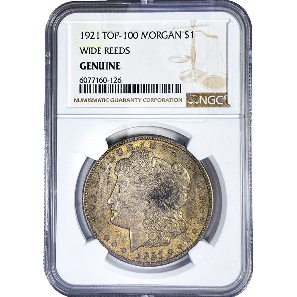 1921 Morgan Silver Dollar NGC G Wide Reeds