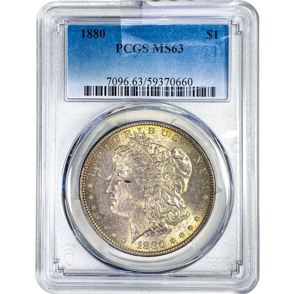 1880 Morgan Silver Dollar PCGS MS63