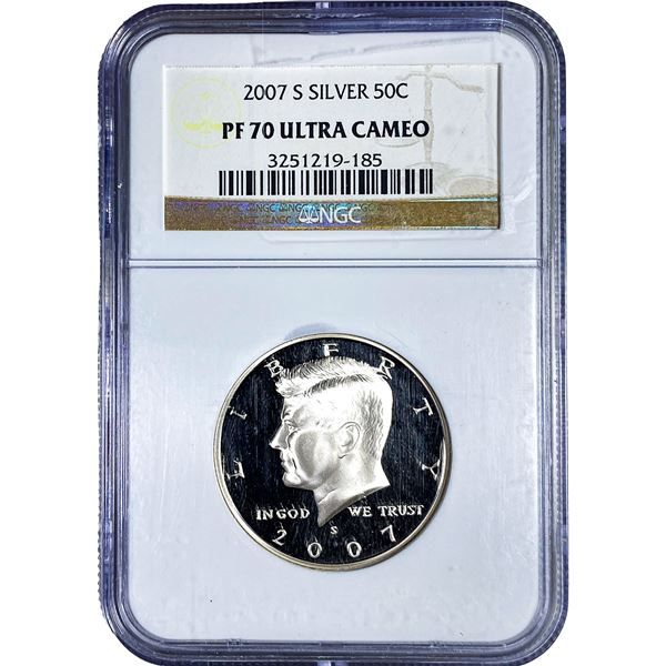 2007-S Kennedy Half Dollar NGC PF70 Ultra Cameo