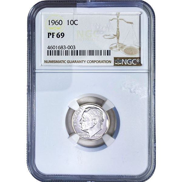 1960 Roosevelt Dime NGC PF69