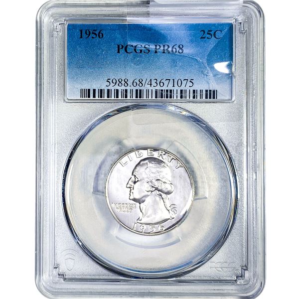1956 Washington Silver Quarter PCGS PR68