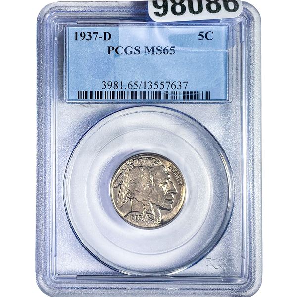 1937-D Buffalo Nickel PCGS MS65