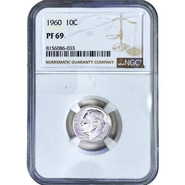 1960 Roosevelt Dime NGC PF69