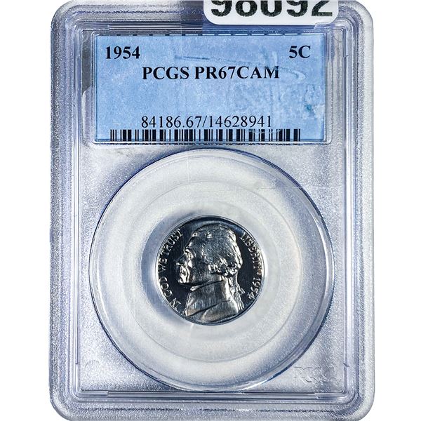 1954 Jefferson Nickel PCGS PR67 CAM
