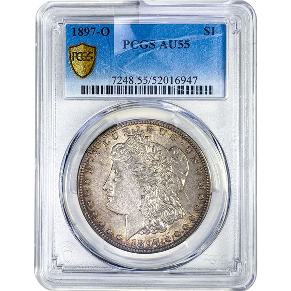 1897-O Morgan Silver Dollar PCGS AU55