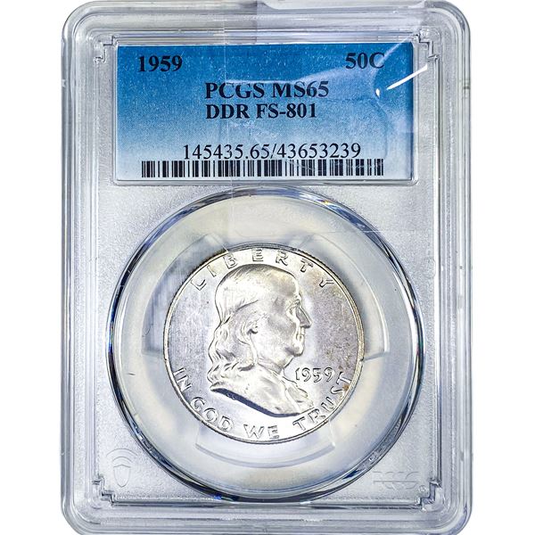 1959 Franklin Half Dollar PCGS MS65 DDR