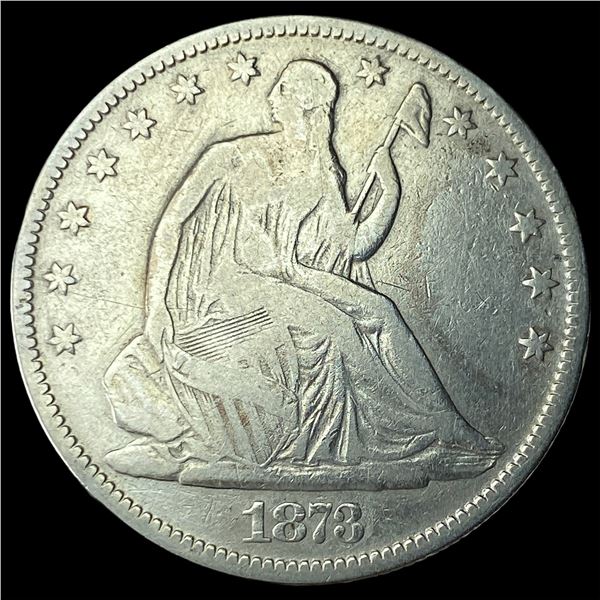 1873 Seated Liberty Half Dollar LIGHTLY  CIRCULATED