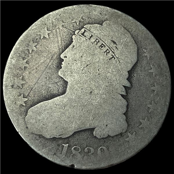 1820 Capped Bust Half Dollar NICELY  CIRCULATED