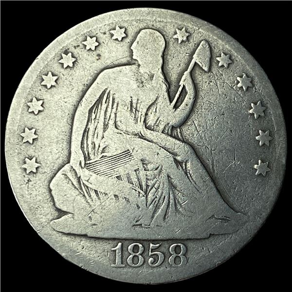 1858-O Silver Half Dollar NICELY CIRCULATED