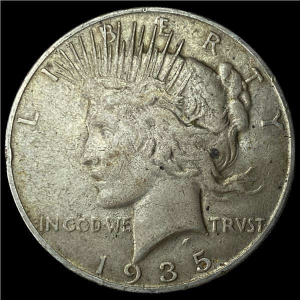 1935 Silver Peace Dollar NEARLY UNCIRCULATED