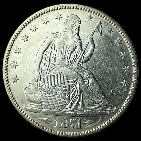 1874 Arrows Seated Liberty Half Dollar  UNCIRCULATED