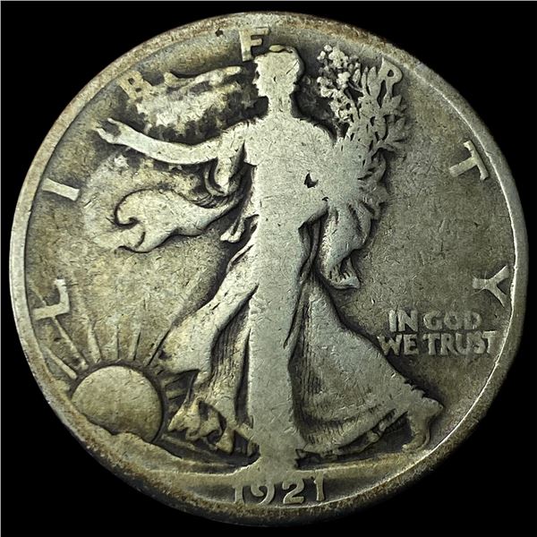 1921-S Silver Walking Liberty Half Dollar  NICELY CIRCULATED