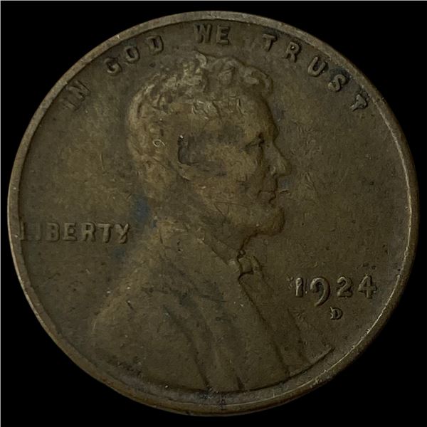 1924-D Lincoln Wheat Cent NEARLY UNCIRCULATED