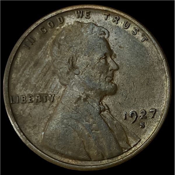 1927-S Lincoln Wheat Cent CLOSELY  UNCIRCULATED