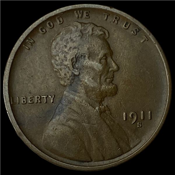 1911-S Lincoln Wheat Cent CHOICE BU