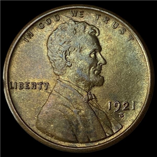 1921-S Lincoln Wheat Cent GEM BU