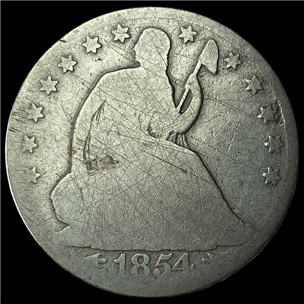 1854 Silver Half Dollar (Seated Liberty)  NICELY CIRCULATED