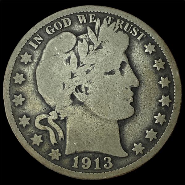 1913 Barber Half Dollar LIGHTLY CIRCULATED