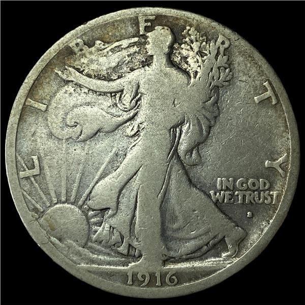 1916 Walking Liberty Half Dollar LIGHTLY  CIRCULATED