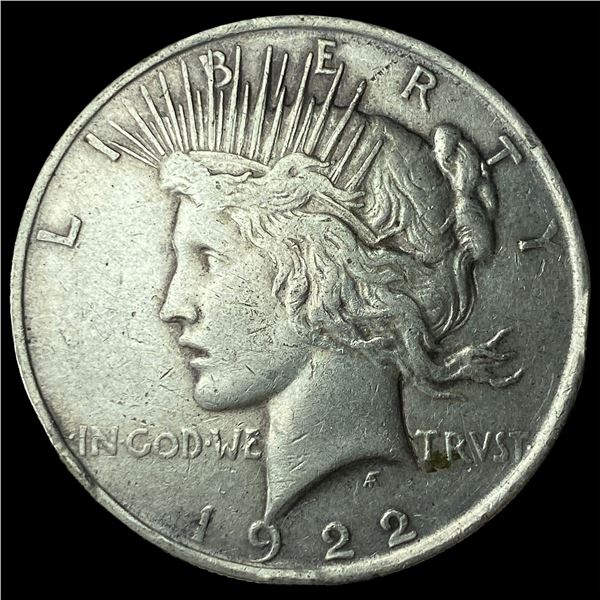 1922 Silver Peace Dollar NEARLY UNCIRCULATED