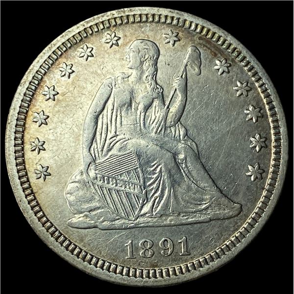 1891 Silver Seated Liberty Quarter  UNCIRCULATED