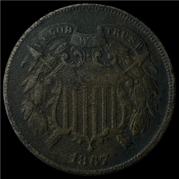 1867 Two-Cent Piece LIGHTLY CIRCULATED