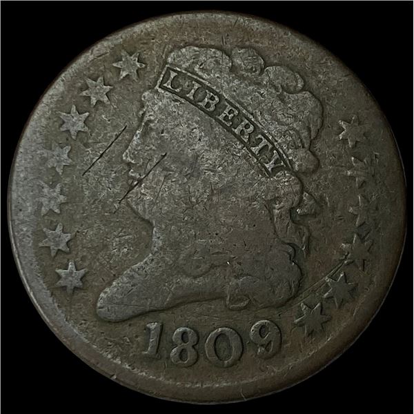 1809 Classic Head Half Cent LIGHTLY  CIRCULATED