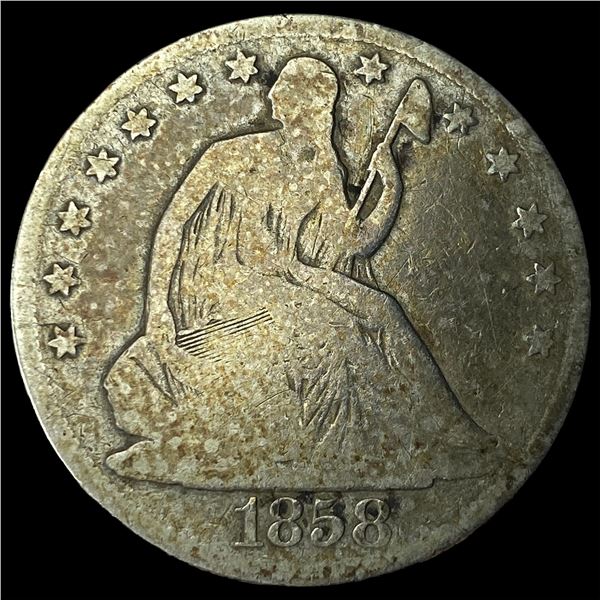 1858-O Silver Half Dollar NICELY CIRCULATED