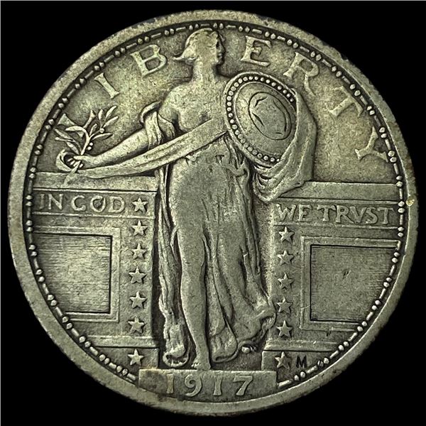 1917 Type 1 Standing Liberty Quarter NEARLY  UNCIRCULATED