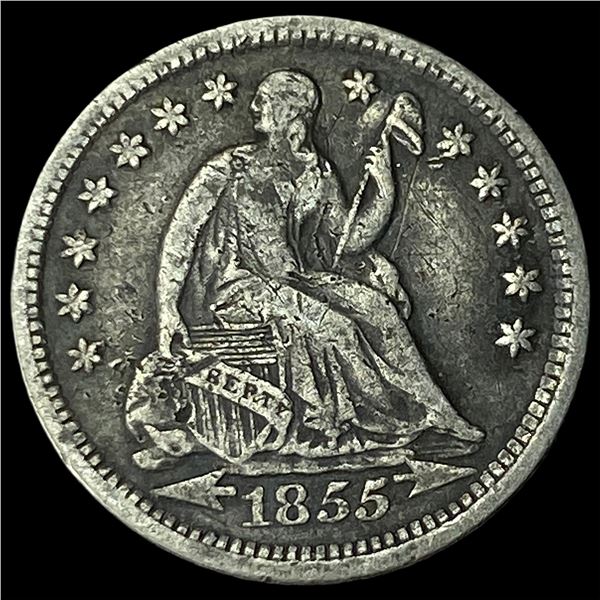 1855-O Silver Half Dime NEARLY UNCIRCULATED