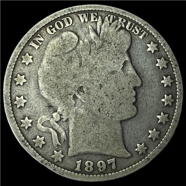 1897 Barber Half Dollar NICELY CIRCULATED